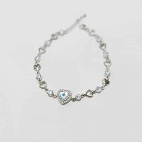 Evil Eye Heart Bracelet