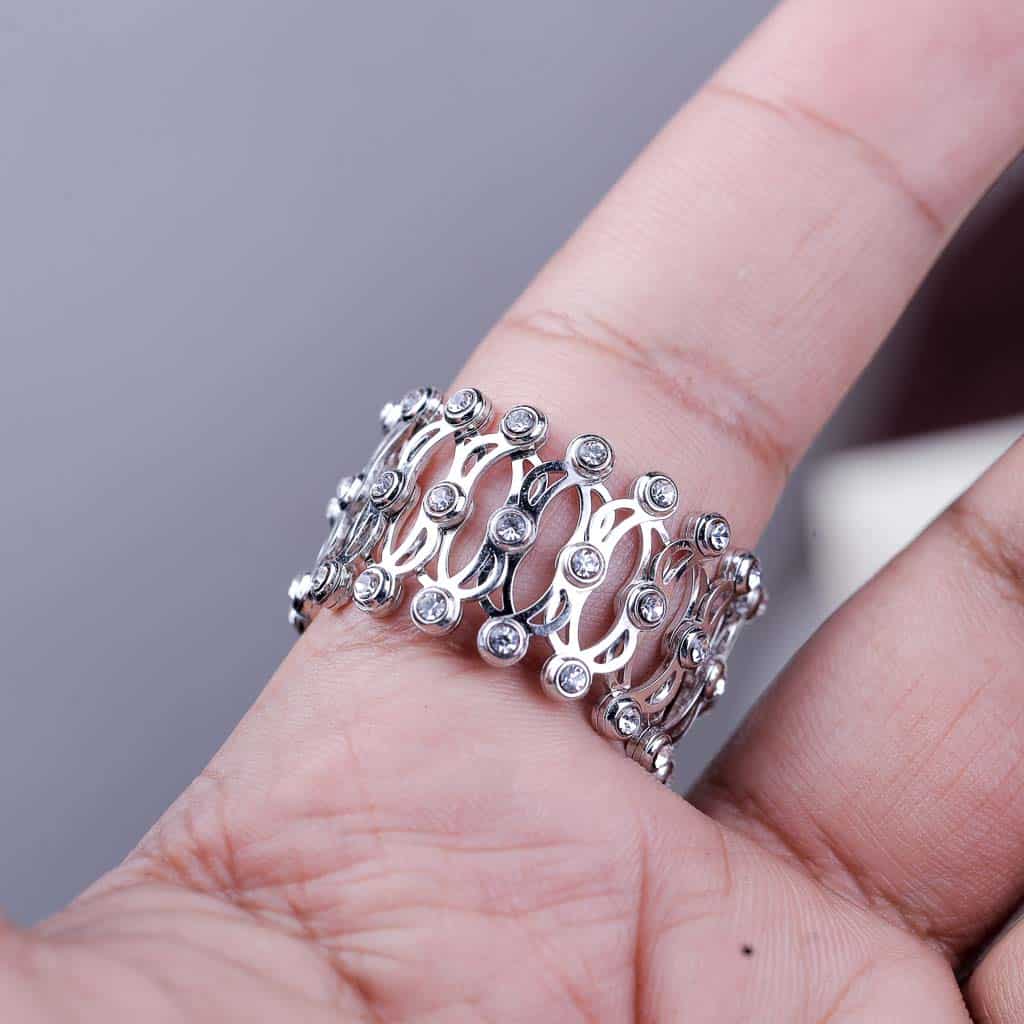 SJ SHUBHAM JEWELLERS Rehti 925 Sterling Silver Folding Retractable Ring  Bracelet Kada For Girls And Women  Shubham Jewellers Rehti