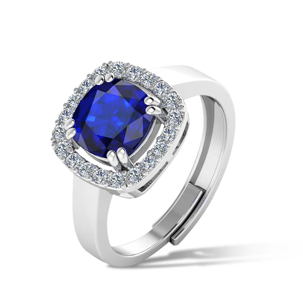Blue Solitaire Ring - Image 2