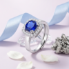 Blue Solitaire Ring