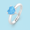 Heart ring Sky Blue