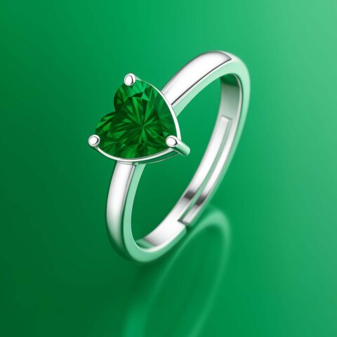 Heart ring Green