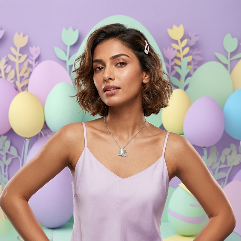 Flying Butterfly Pendant With Chain - Image 2