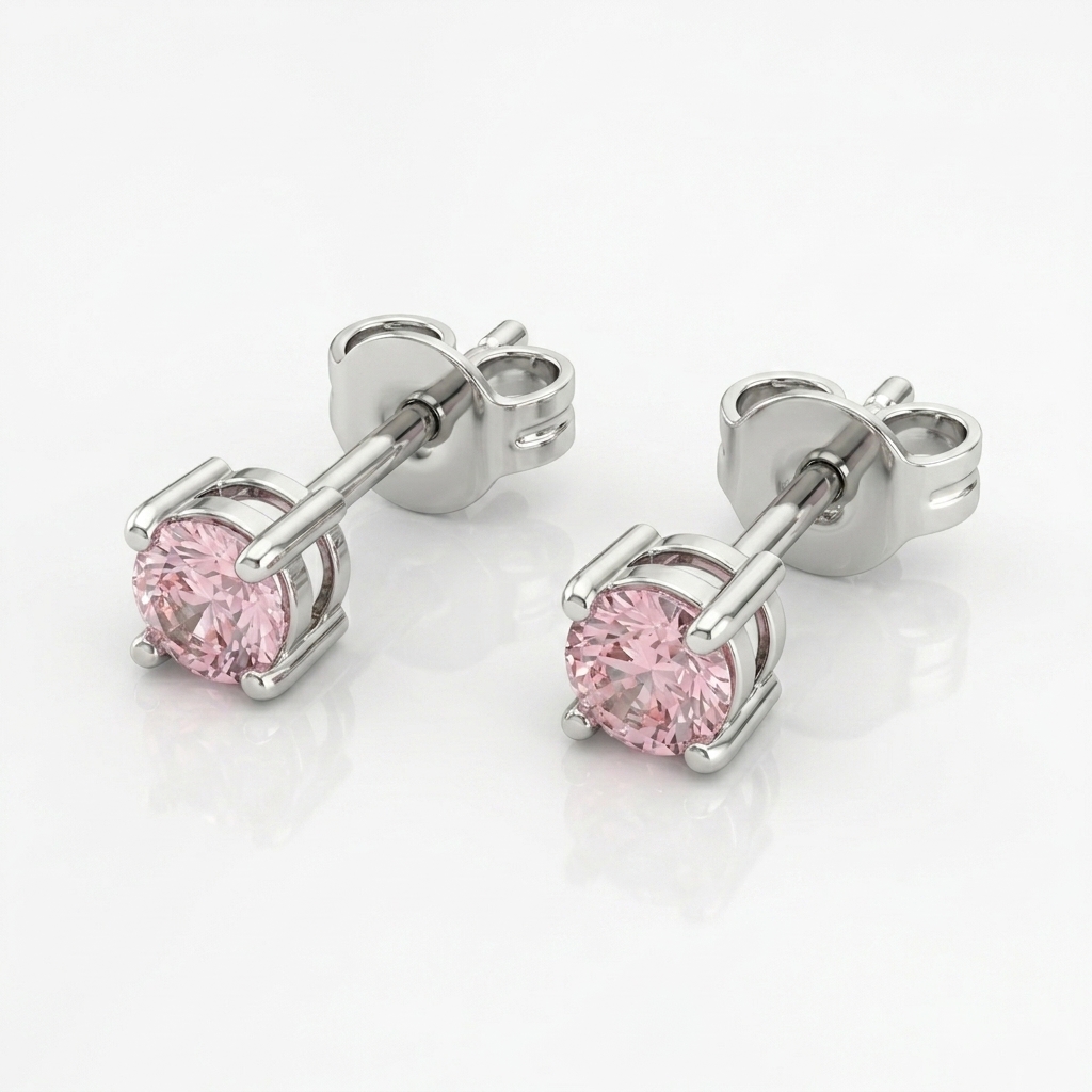 Pink Star studs - Image 4
