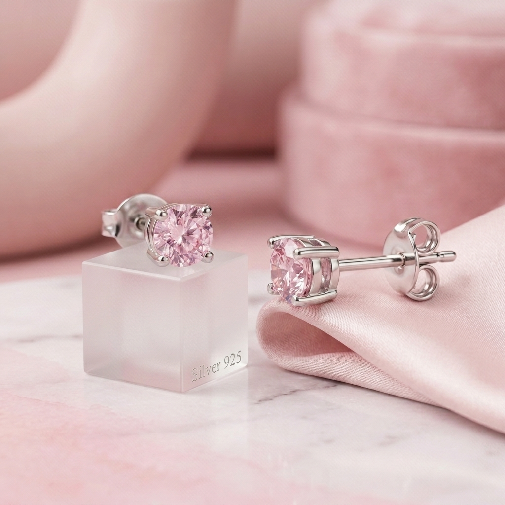 Pink Star studs