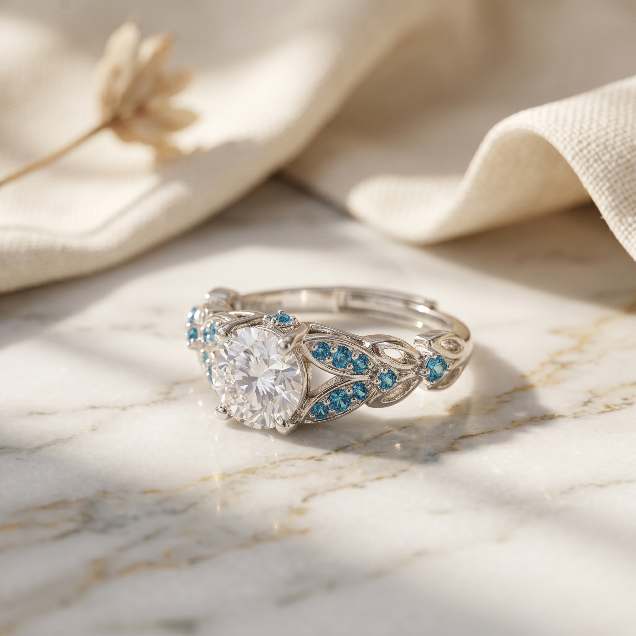 Solitaire Bloomed Blue - Image 3